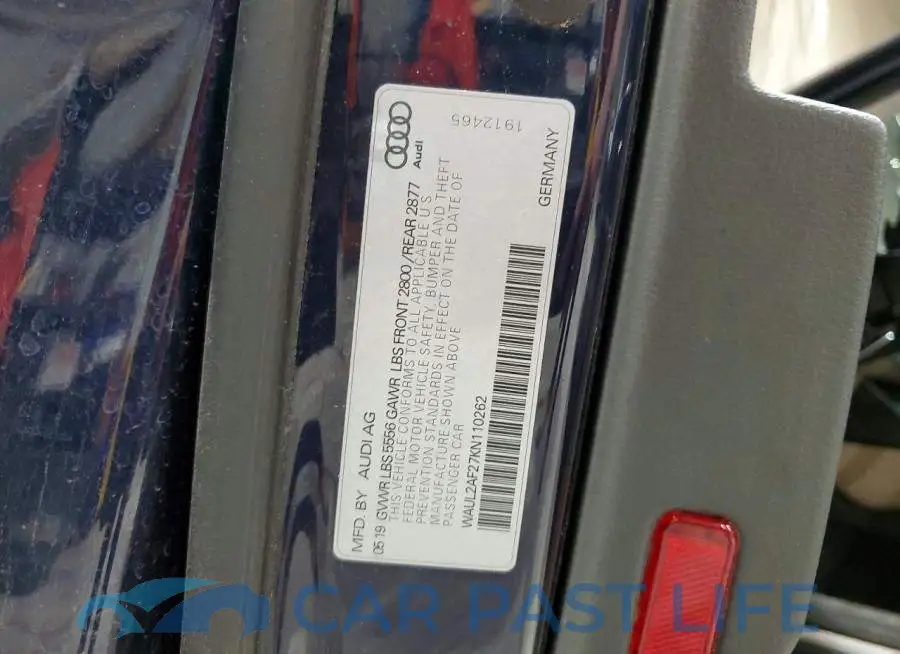 WAUL2AF27KN110262# 12