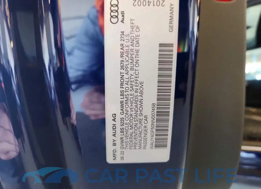 WAUY4GF50NN007458# 13