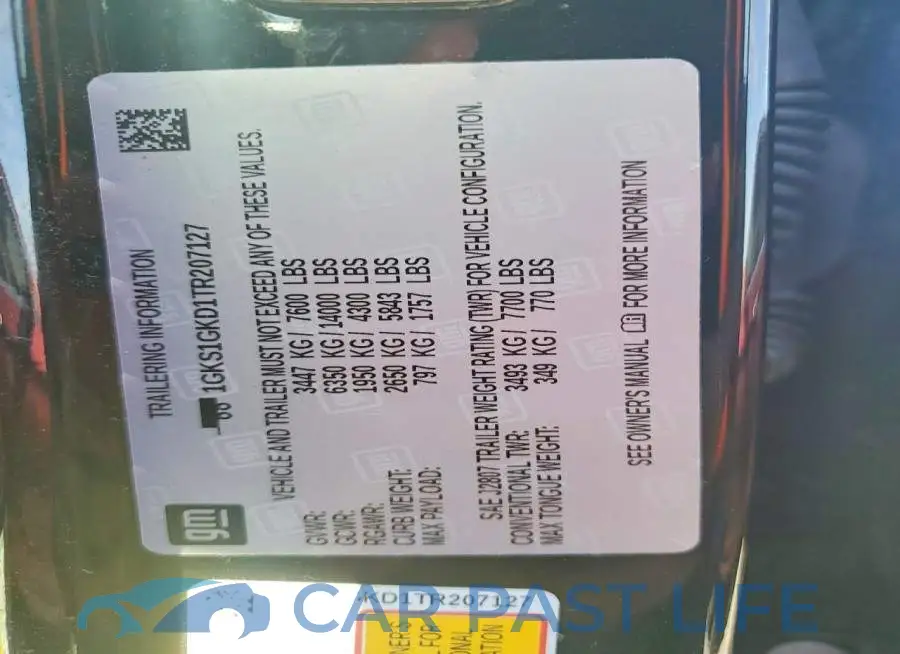 1GKS1GKD1TR207127# 13