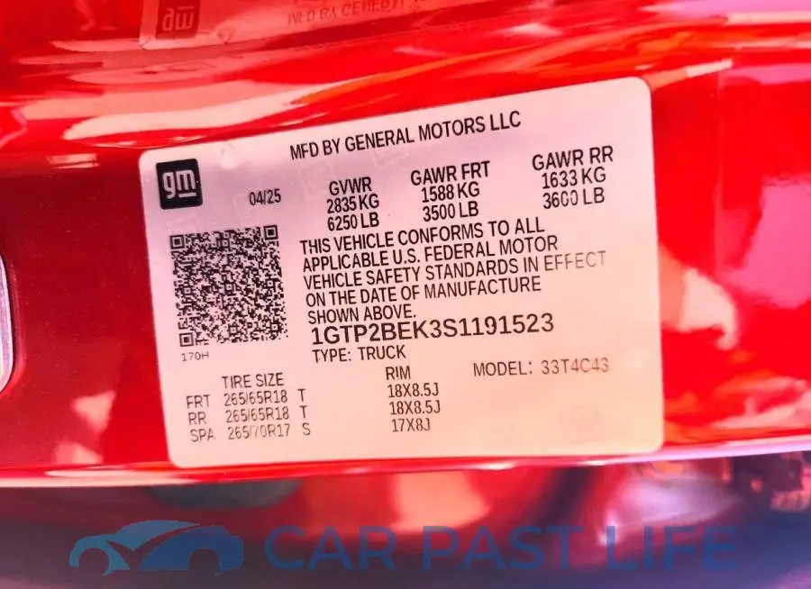 1GTP2BEK3S1191523# 12