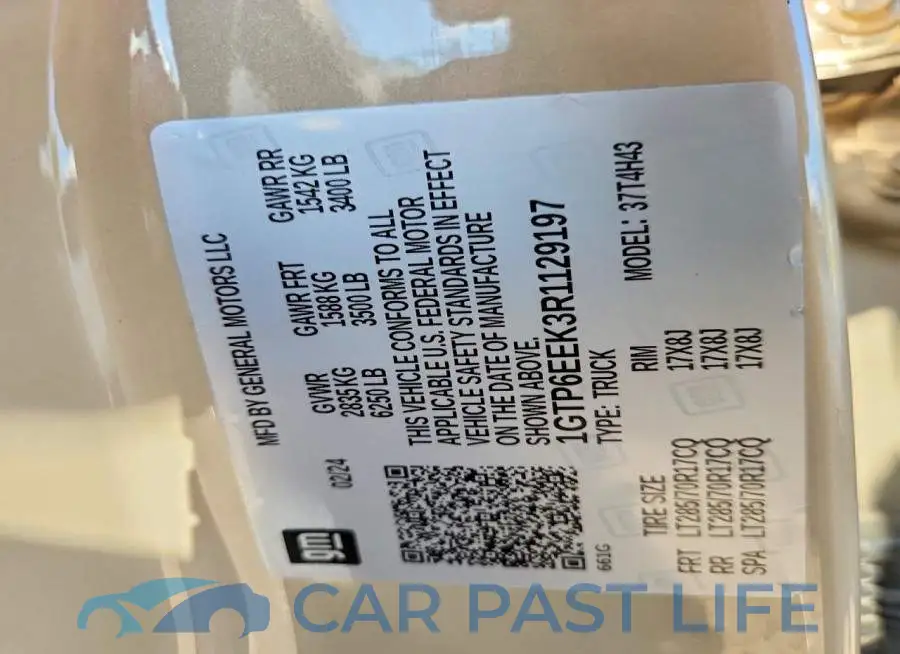 1GTP6EEK3R1129197# 12