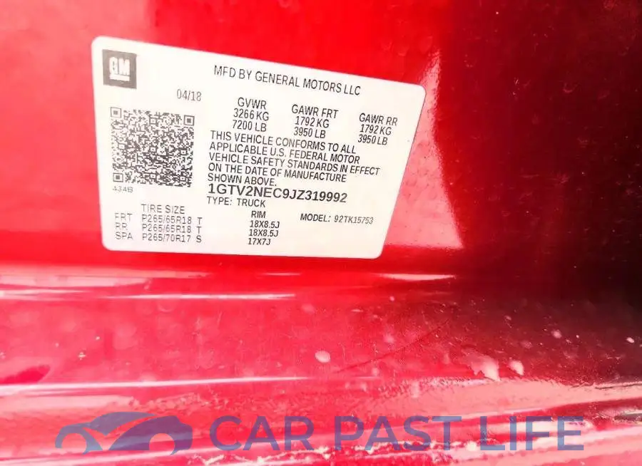 1GTV2NEC9JZ319992# 12