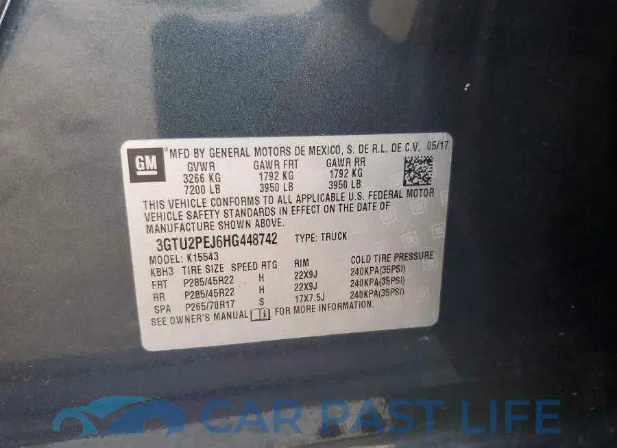 3GTU2PEJ6HG448742# 12