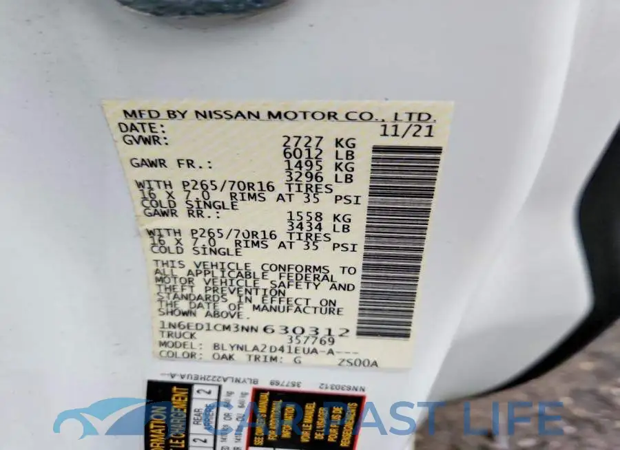 1N6ED1CM3NN630312# 13