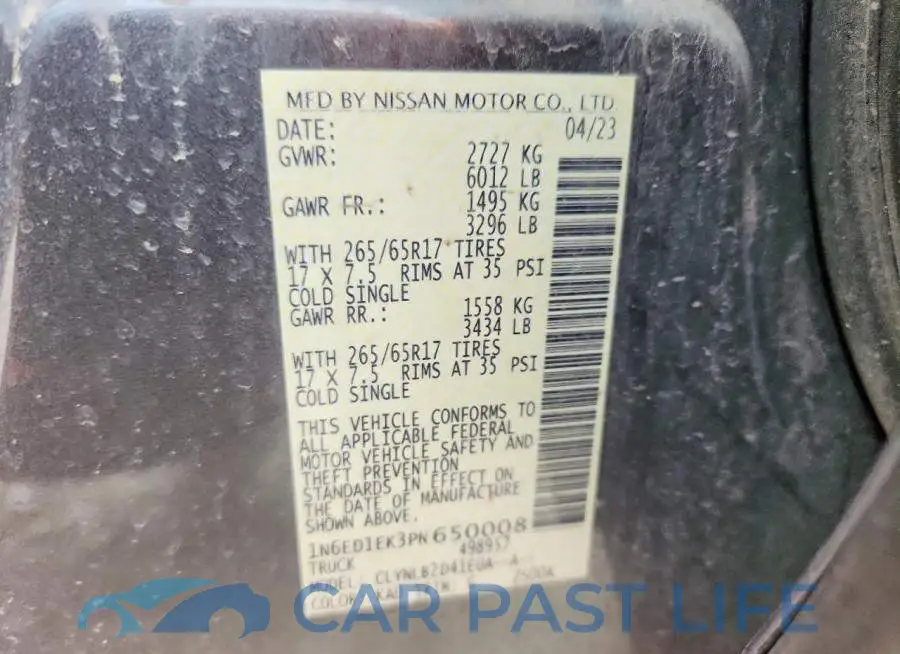 1N6ED1EK3PN650008# 12