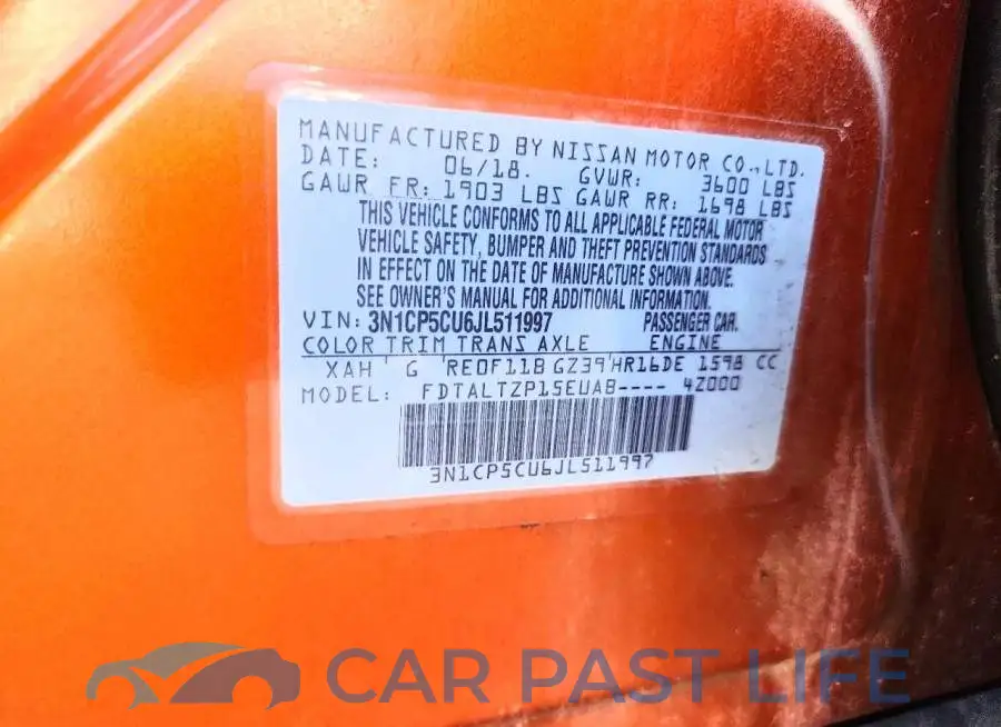 3N1CP5CU6JL511997# 13