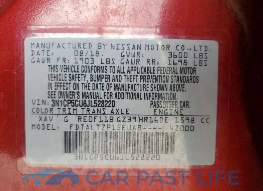 3N1CP5CU6JL528220# 14