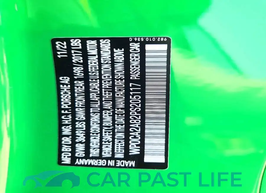 WP0CA2A82PS205117# 12