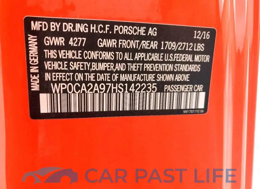WP0CA2A97HS142235# 13
