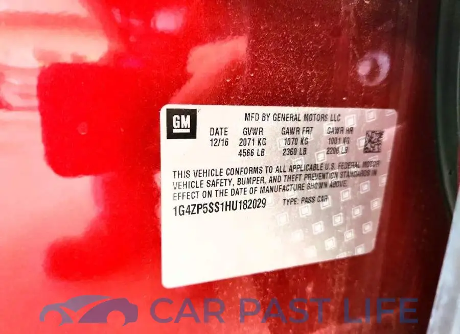 1G4ZP5SS1HU182029# 12