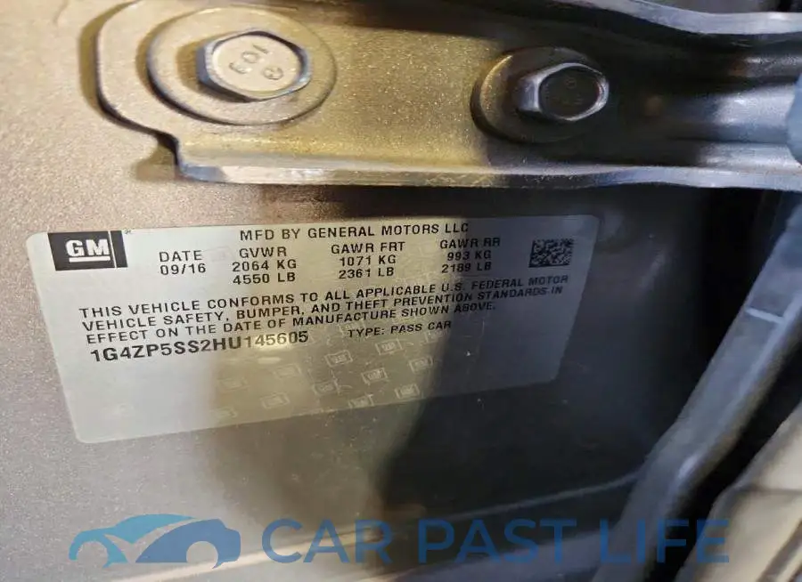 1G4ZP5SS2HU145605# 12