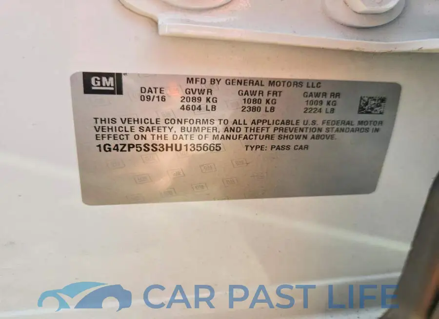 1G4ZP5SS3HU135665# 13