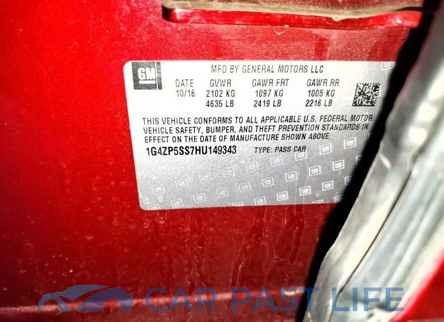 1G4ZP5SS7HU149343# 12