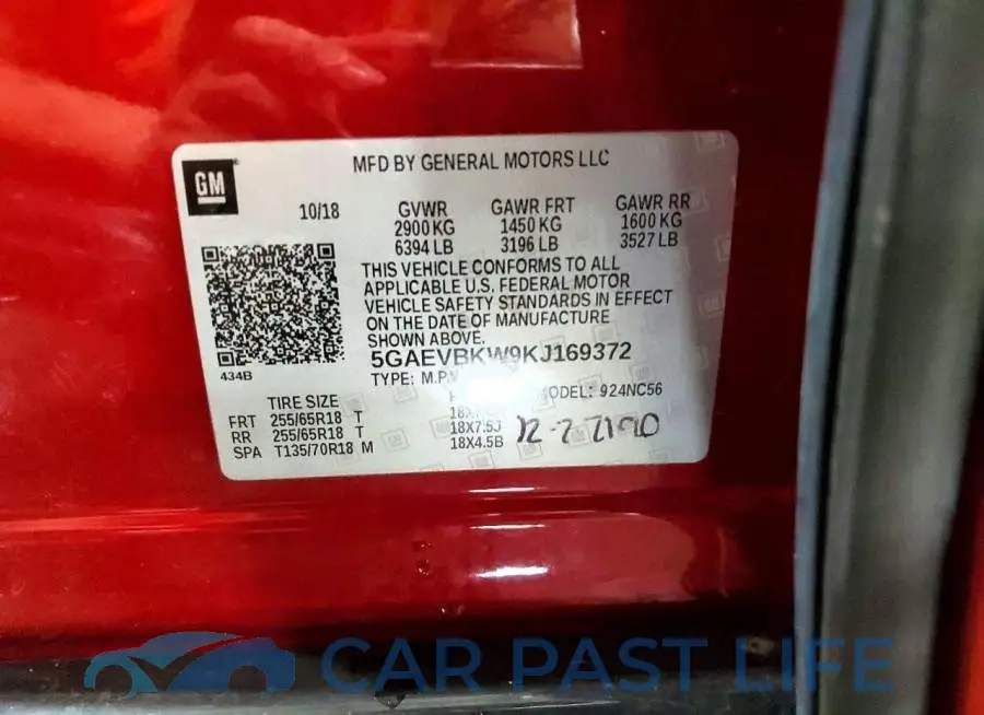 5GAEVBKW9KJ169372# 14