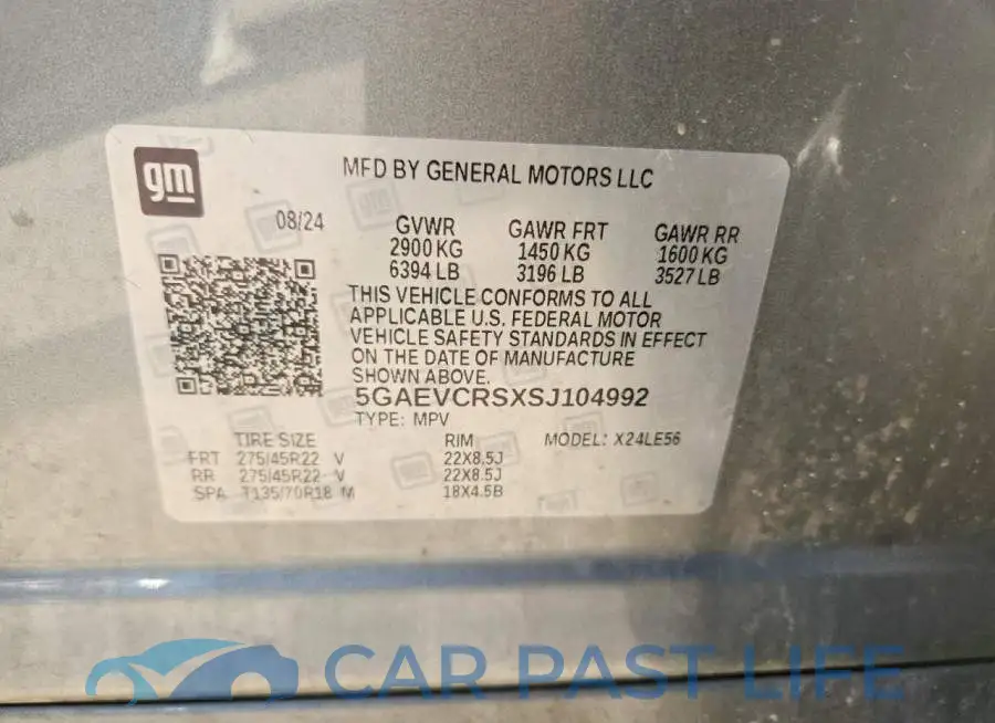 5GAEVCRSXSJ104992# 13