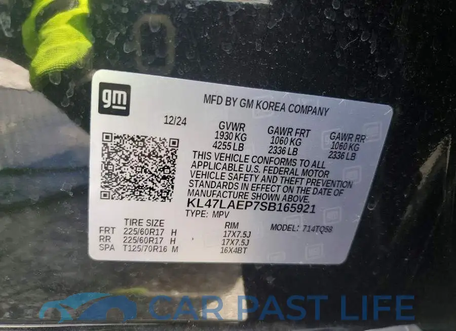 KL47LAEP7SB165921# 12