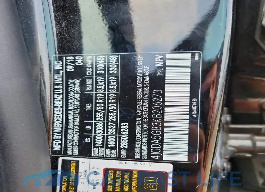 4JGDA5GB3KB206273# 13