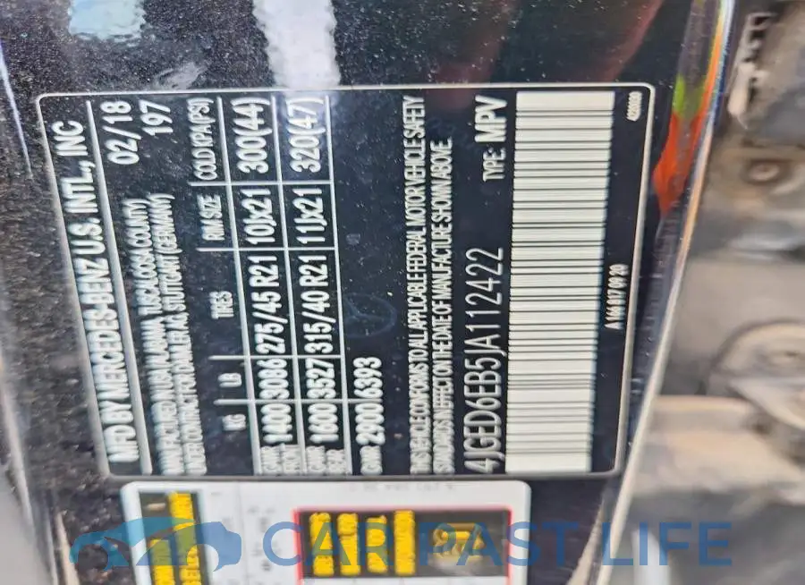 4JGED6EB5JA112422# 13