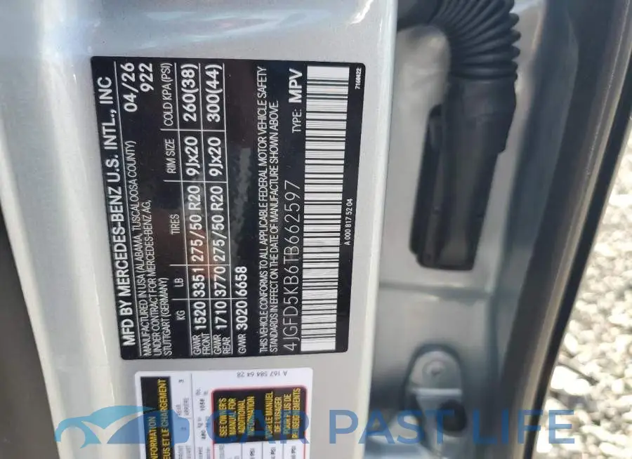 4JGFD5KB6TB662597# 12