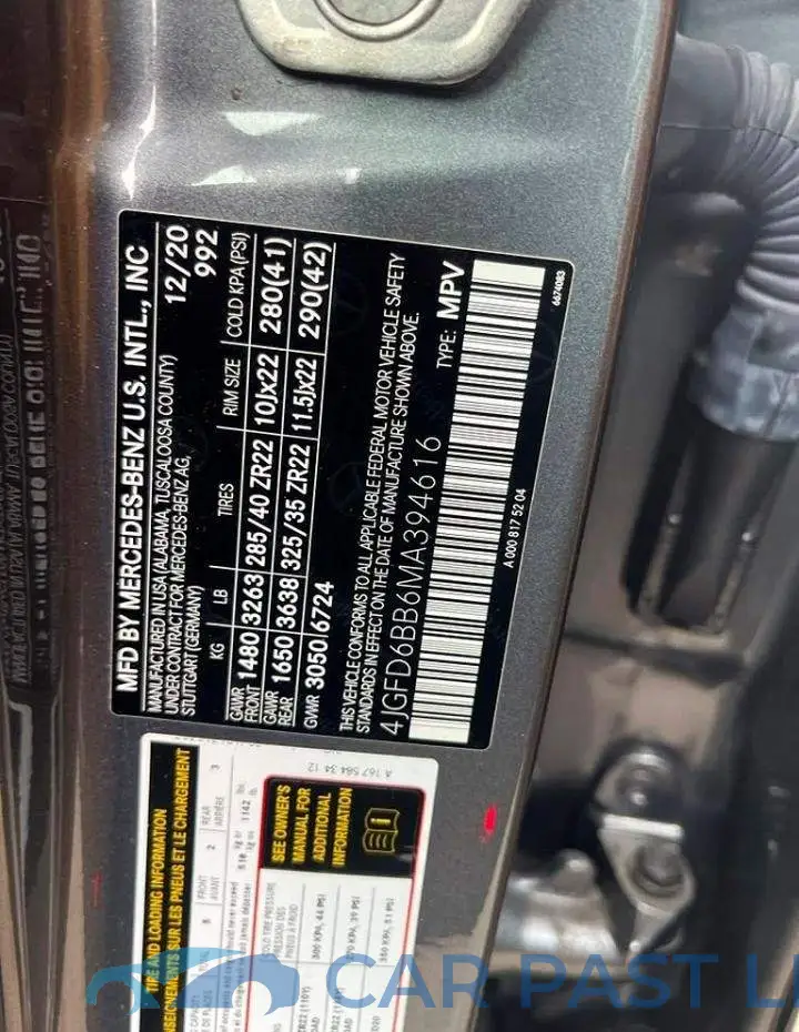 4JGFD6BB6MA394616# 13