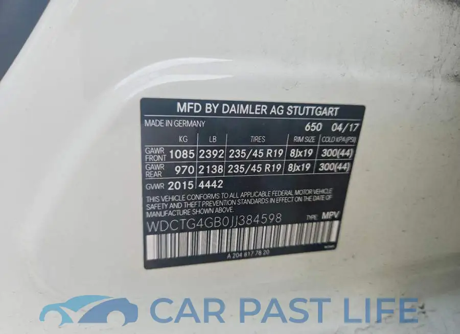 WDCTG4GB0JJ384598# 12