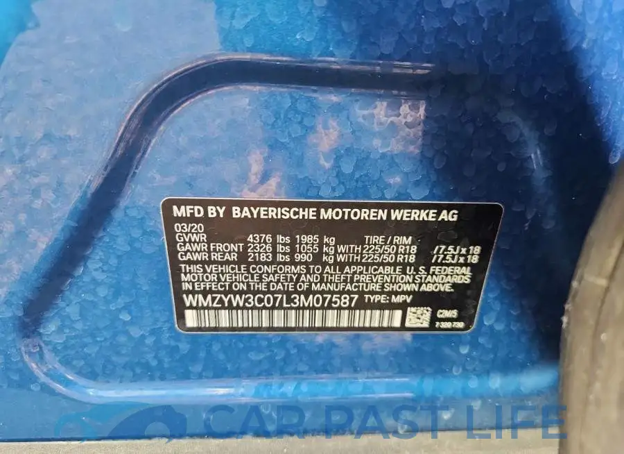 WMZYW3C07L3M07587# 12