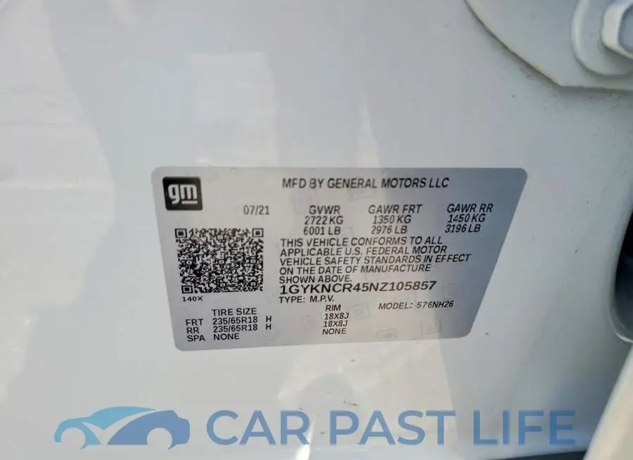 1GYKNCR45NZ105857# 13