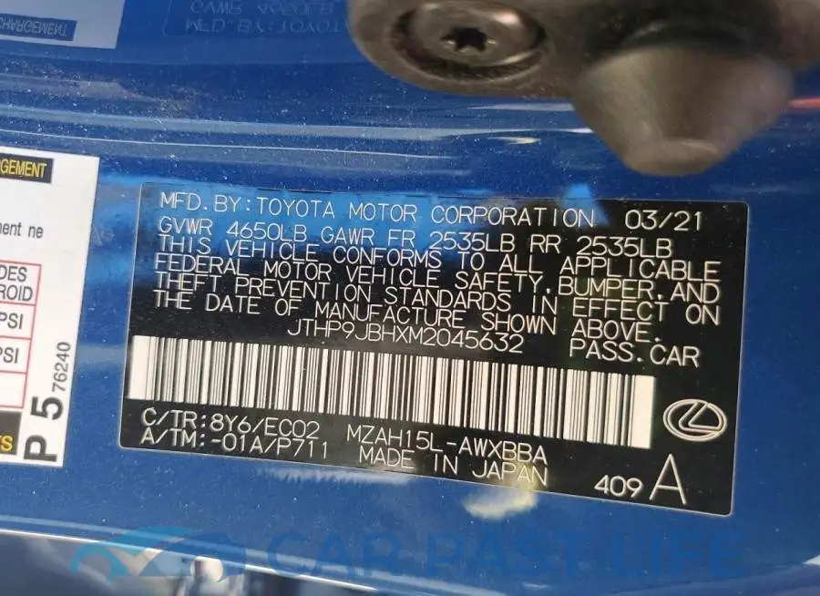 JTHP9JBHXM2045632# 13