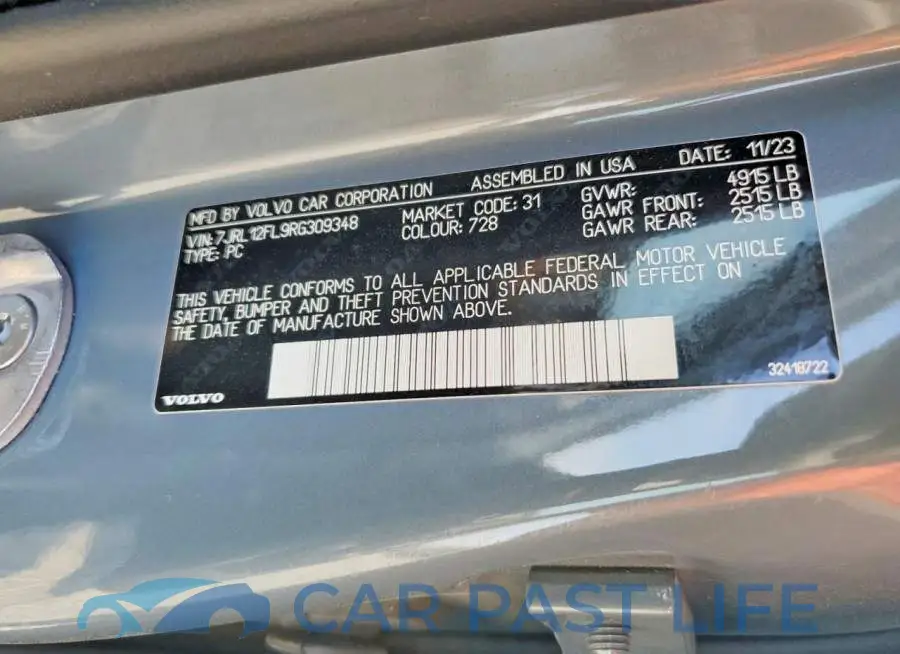 7JRL12FL9RG309348# 12