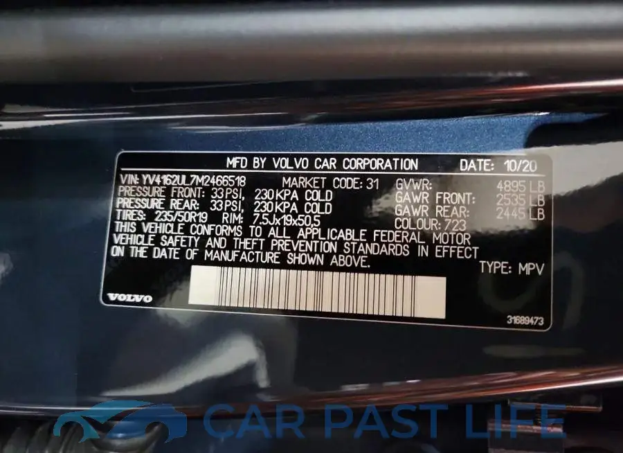 YV4162UL7M2466518# 13