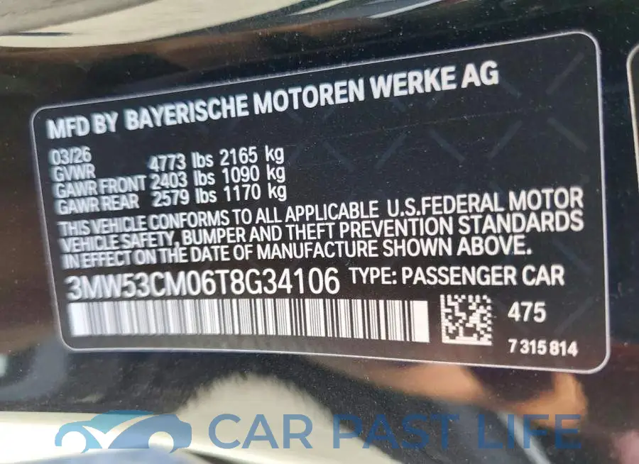 3MW53CM06T8G34106# 12