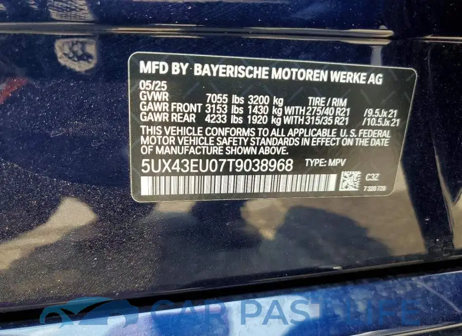 5UX43EU07T9038968# 13