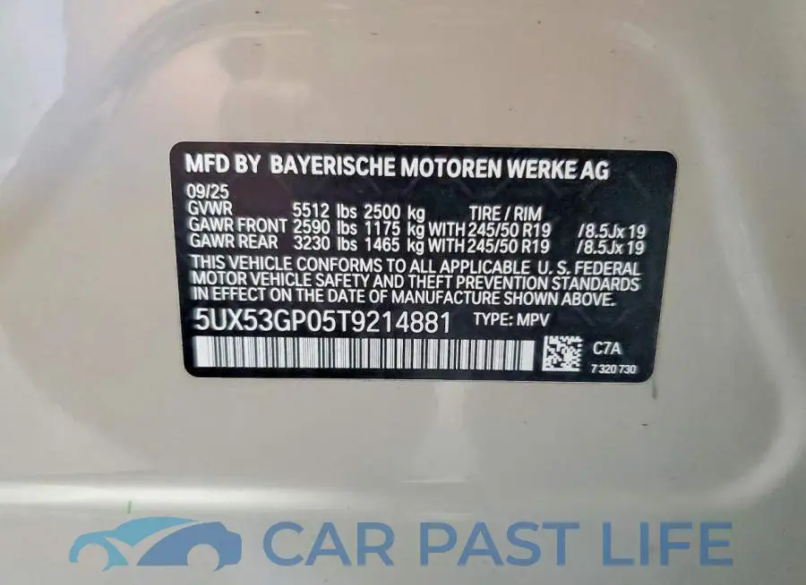5UX53GP05T9214881# 14