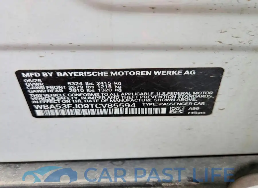 WBA53FJ09TCV85594# 12