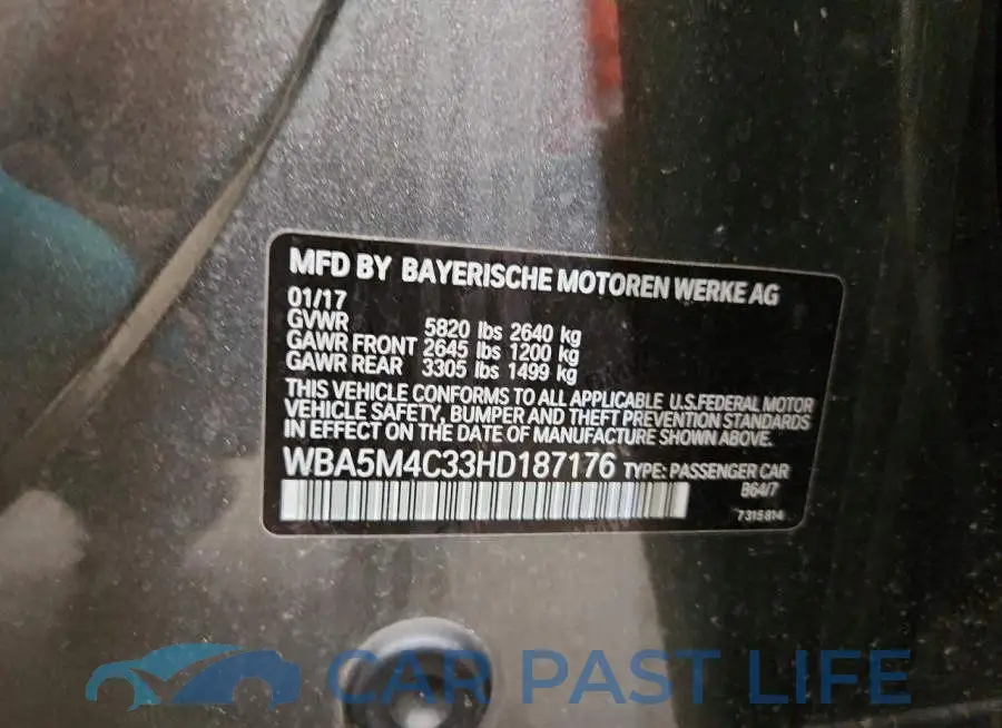WBA5M4C33HD187176# 12