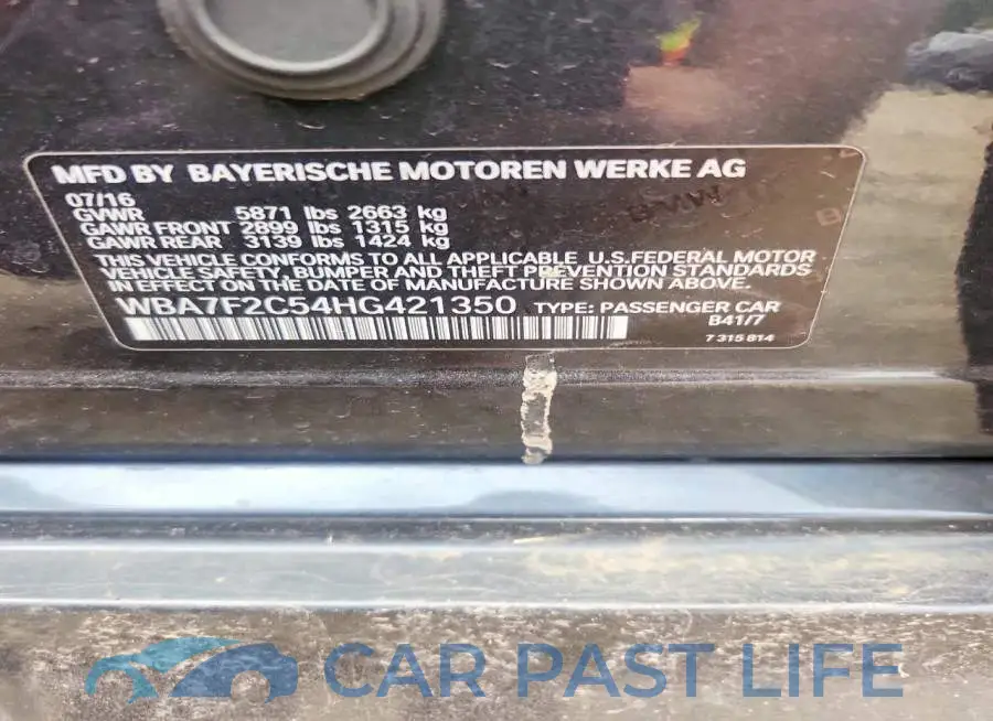 WBA7F2C54HG421350# 12