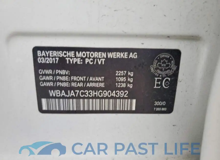 WBAJA7C33HG904392# 12