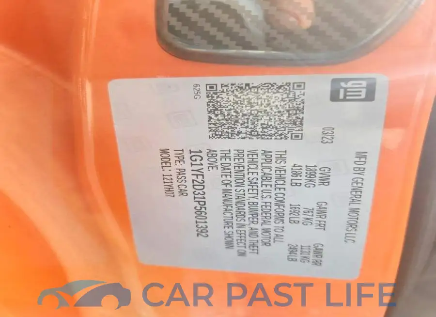 1G1YF2D31P5601392# 12