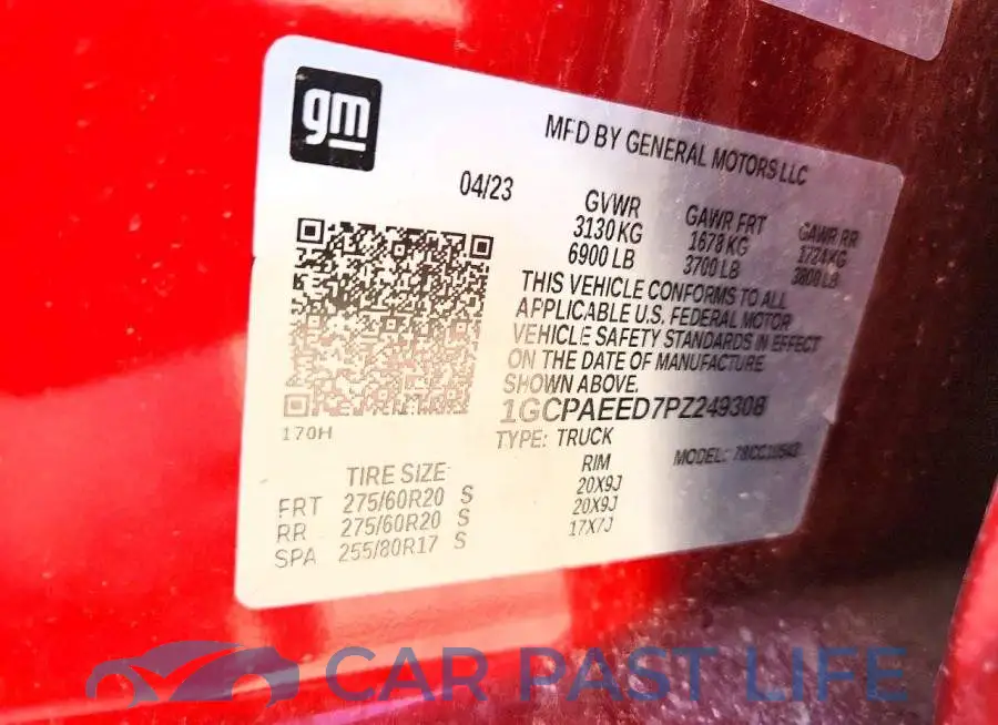 1GCPAEED7PZ249308# 12