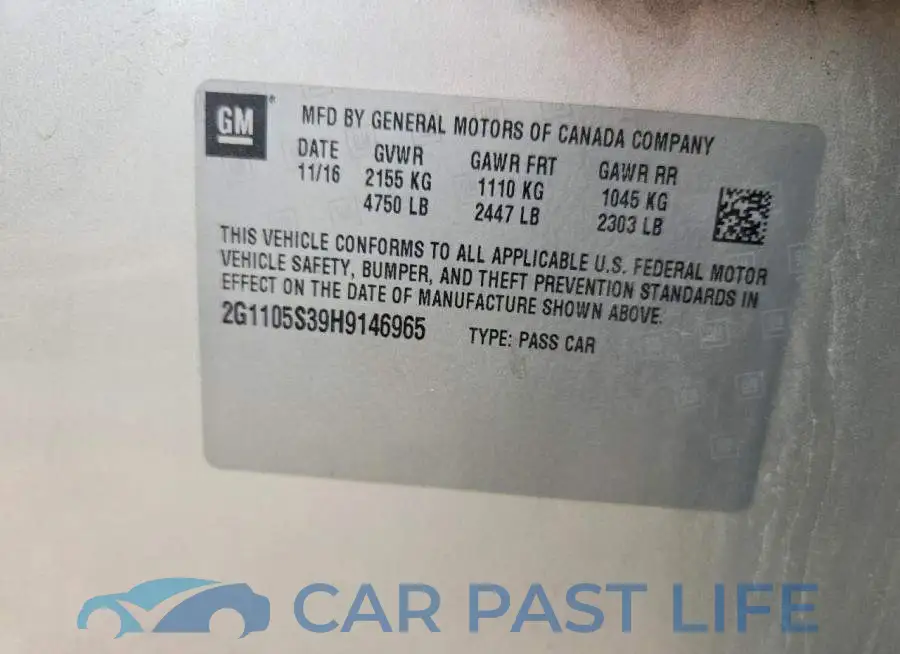 2G1105S39H9146965# 13