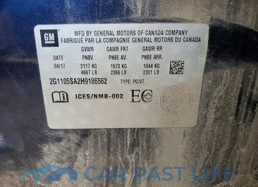 2G1105SA2H9186562# 13