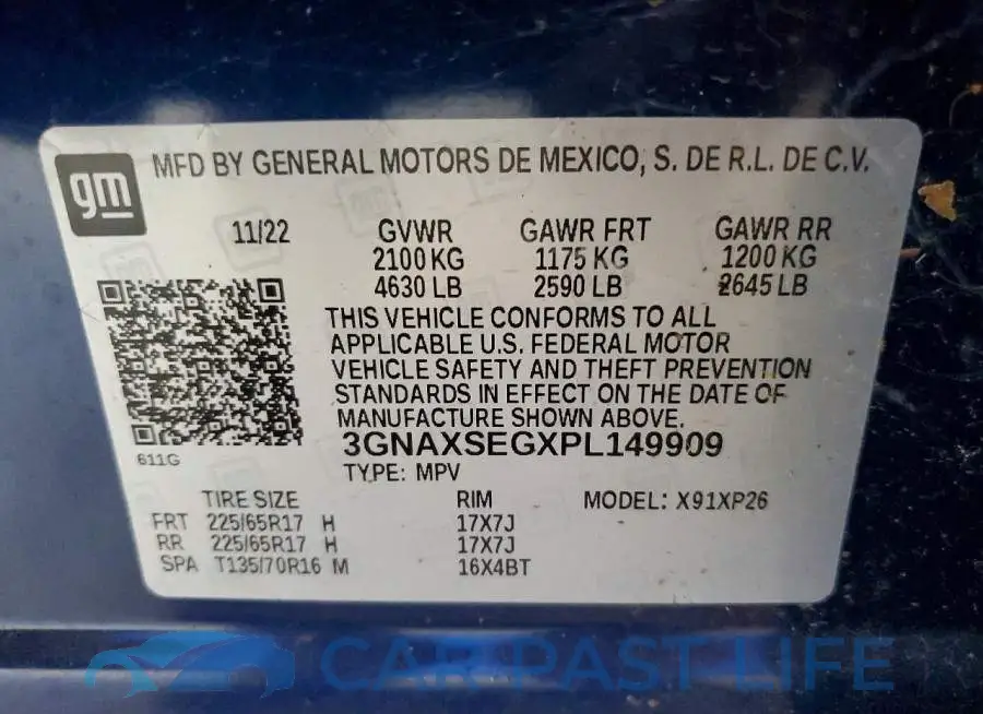 3GNAXSEGXPL149909# 13
