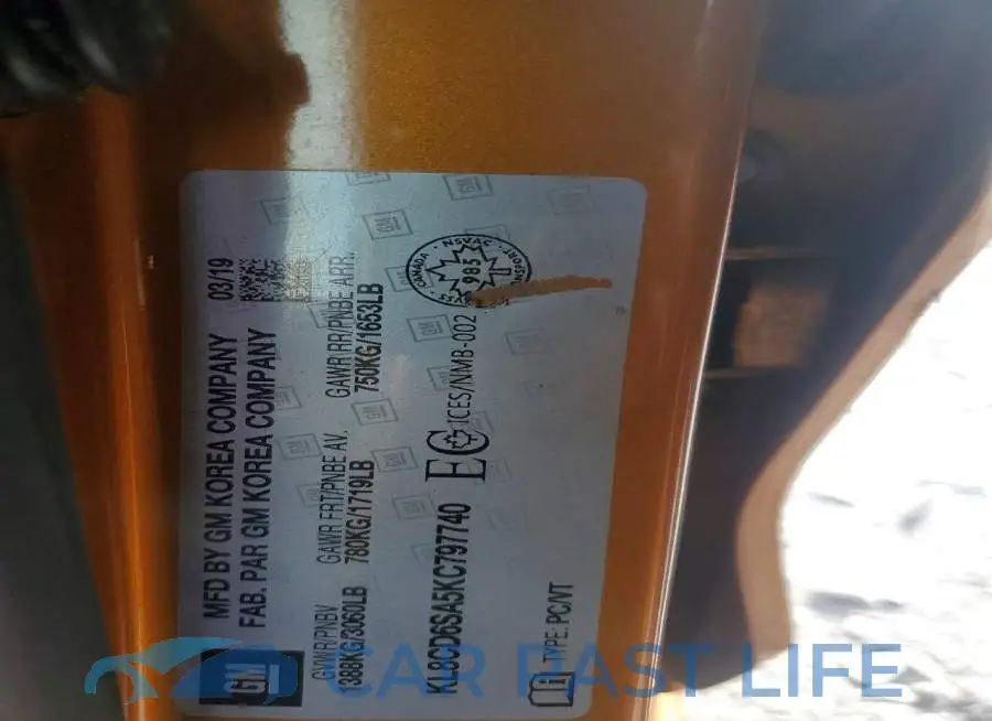 KL8CD6SA5KC797740# 13