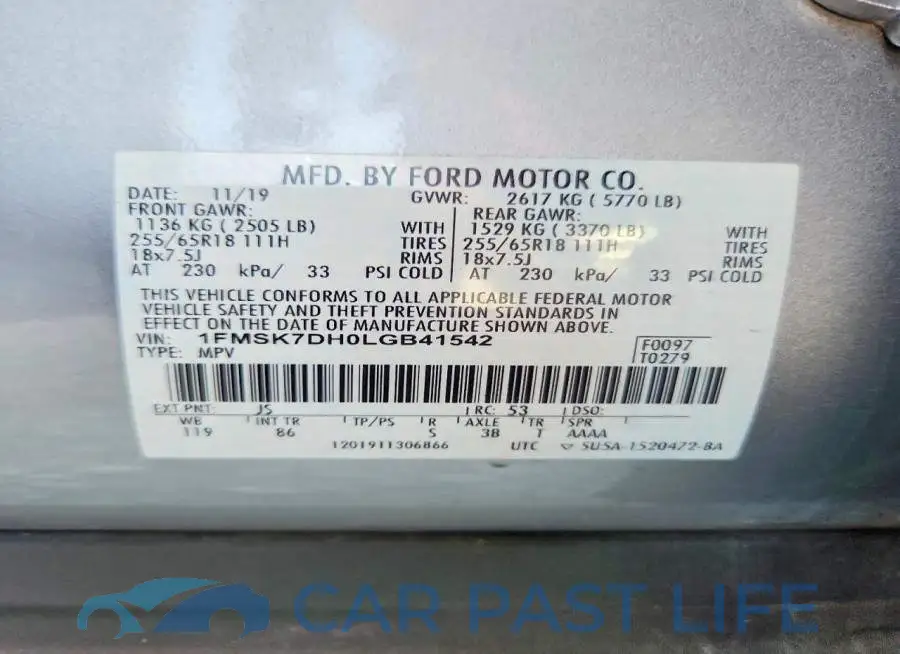 1FMSK7DH0LGB41542# 13