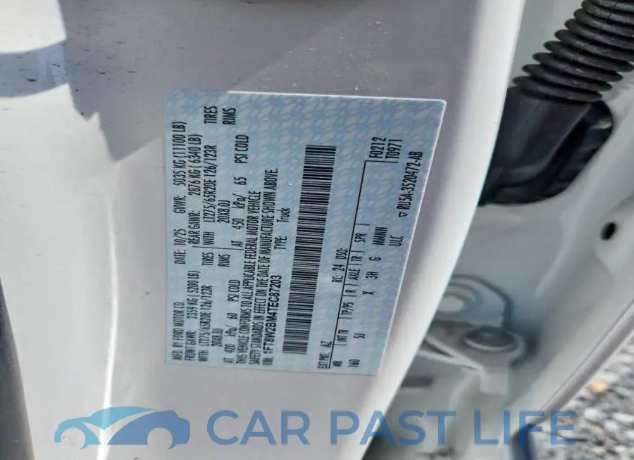 1FT8W2BM4TEC87203# 12