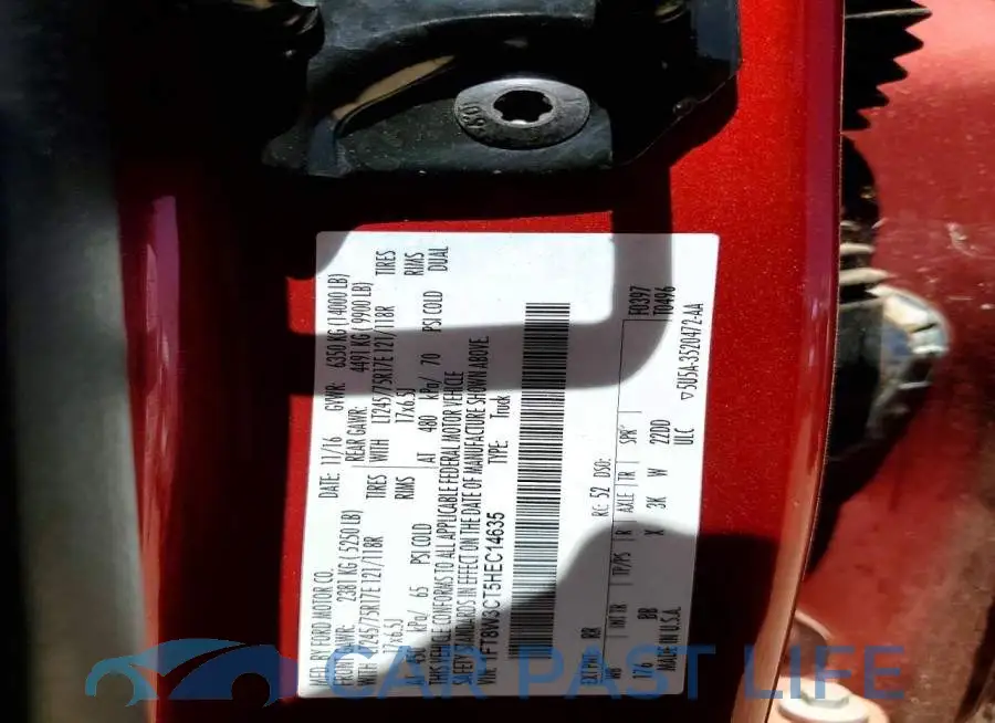 1FT8W3CT5HEC14635# 12