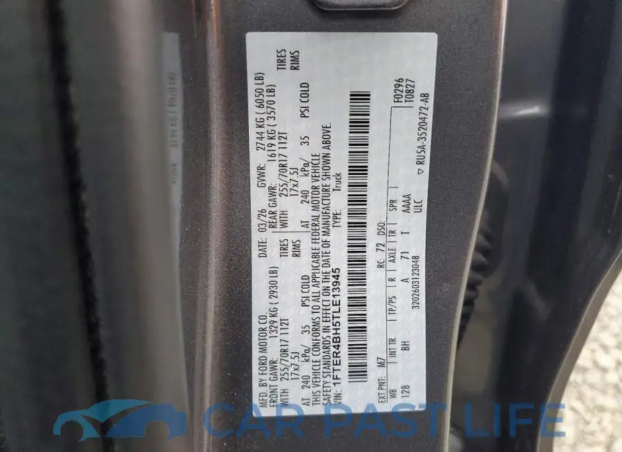 1FTER4BH5TLE13945# 12