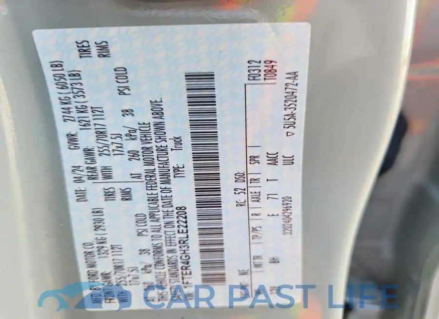1FTER4GH3RLE22208# 13