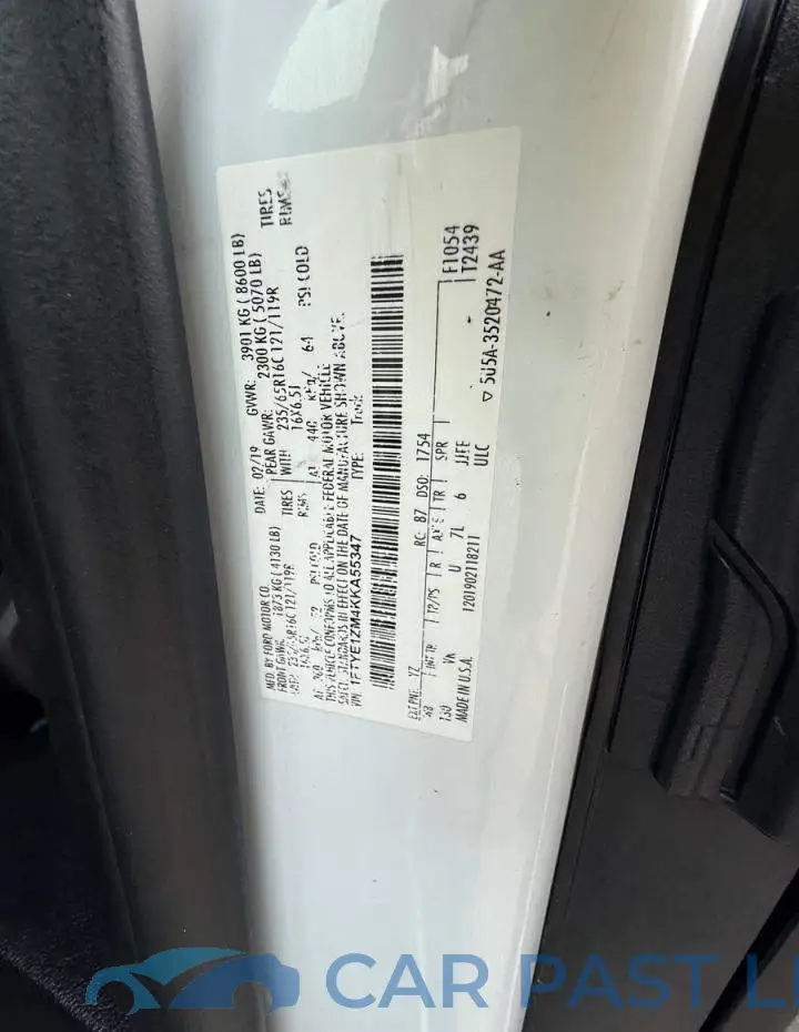 1FTYE1ZM4KKA55347# 10