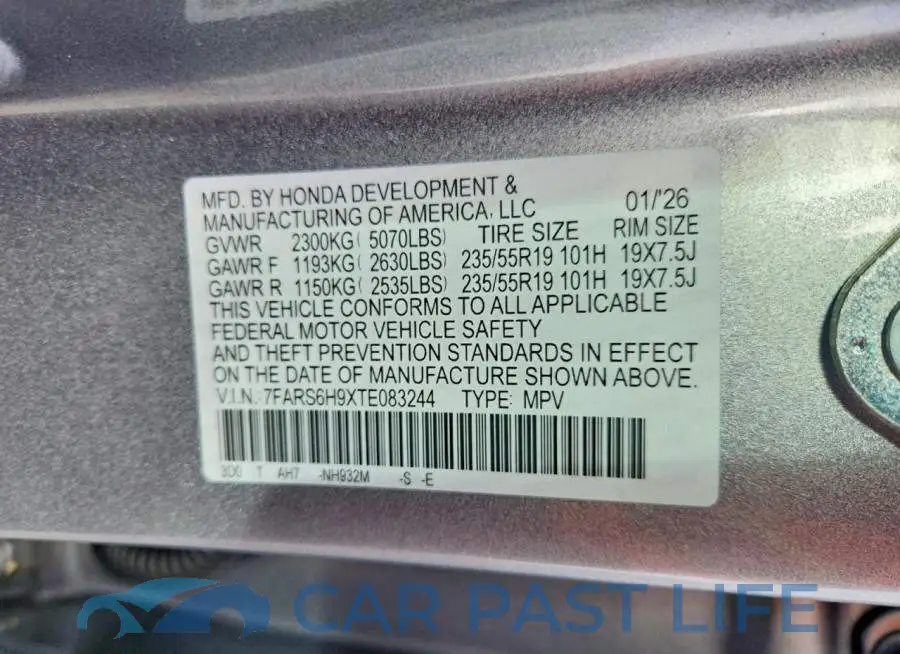 7FARS6H9XTE083244# 13
